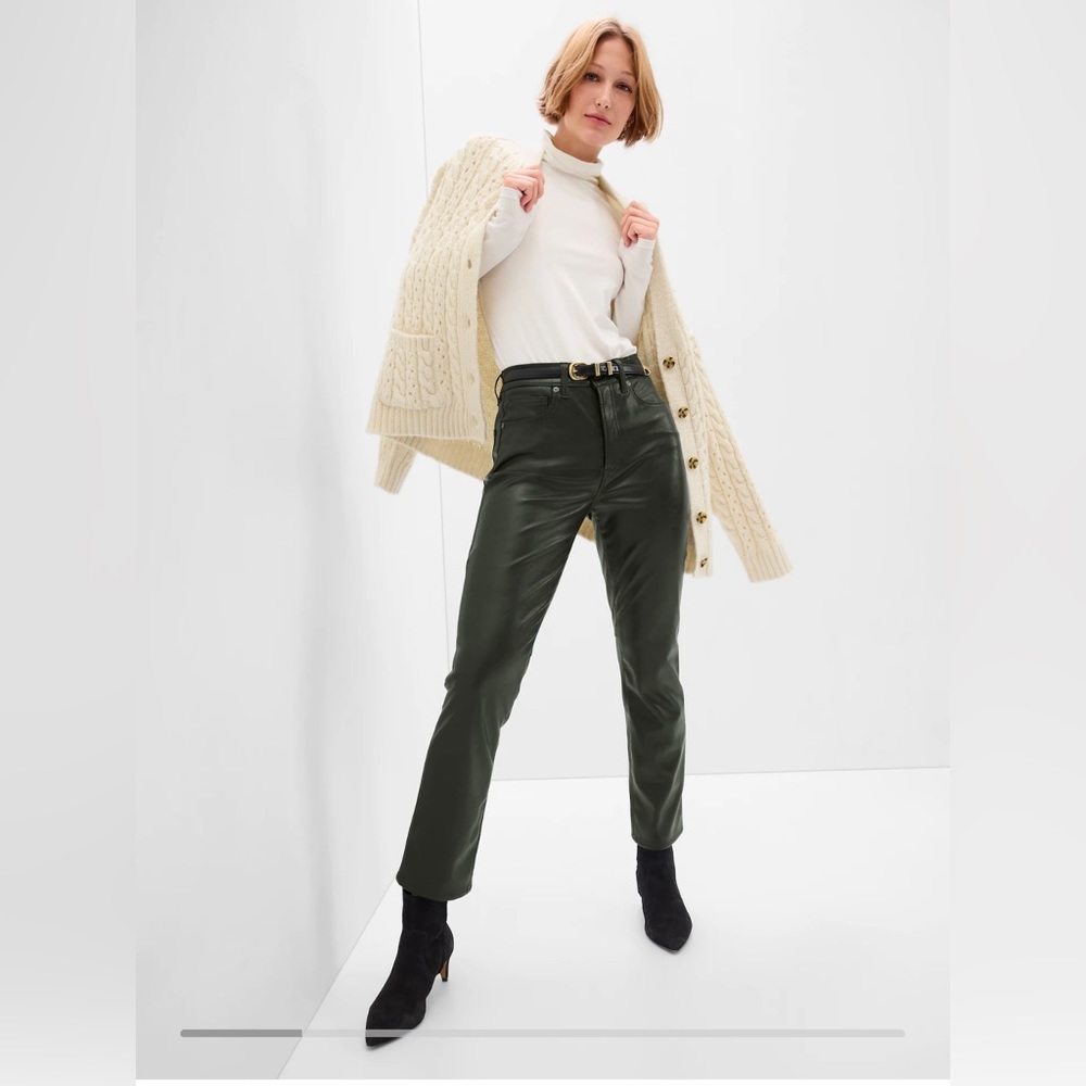 The Gap high rise faux leather pants